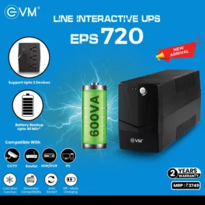EVM UPS 650VA EPS720 (2+2 Warranty)